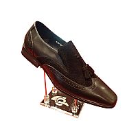 Leather Shoes - 612-1A-2--BLACK--NUBUCK