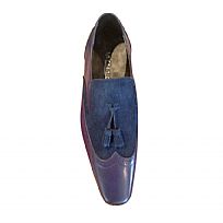 Leather Shoes - 612-1A-2-NUBUCK--BLUE