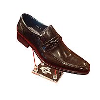 Leather Shoes - A6886--BLACK